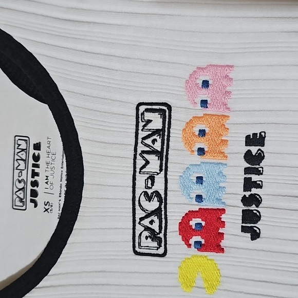 Nwt Girls Pacman Tank Top Woth Built In Sports Bra - Picture 2 of 4